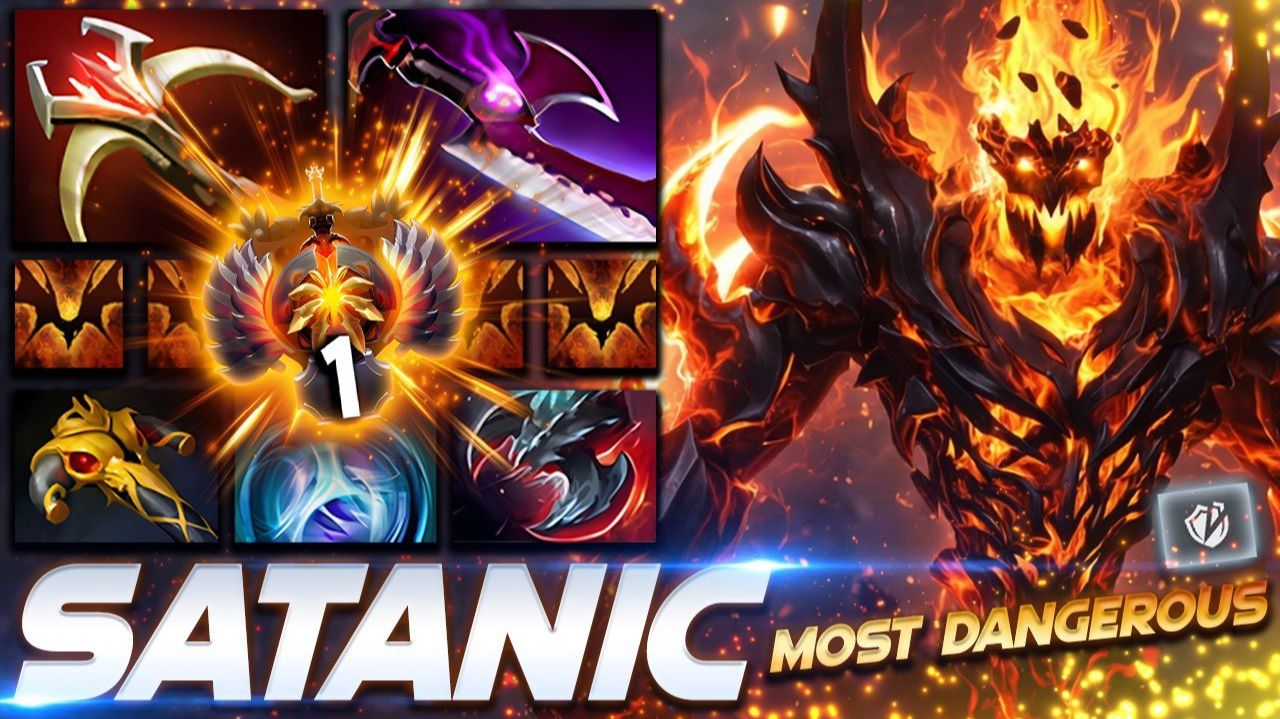 Satanic Shadow Fiend Nevermore — профессиональный геймплей в Dota 2 [Смотри и учись]