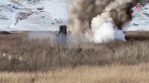 Боевая работа расчета РСЗО «Ураган» группировки войск «Запад»