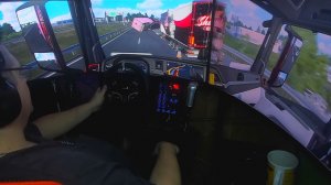 "Euro Truck Simulator 2" Moza R5 / Triple Screen. Запись от 23.02.