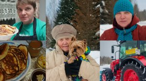 Прогулялись со свекровью,трактор приехал ,оладьи на ужин.