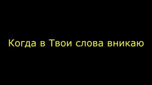 Когда в Твои слова вникаю
