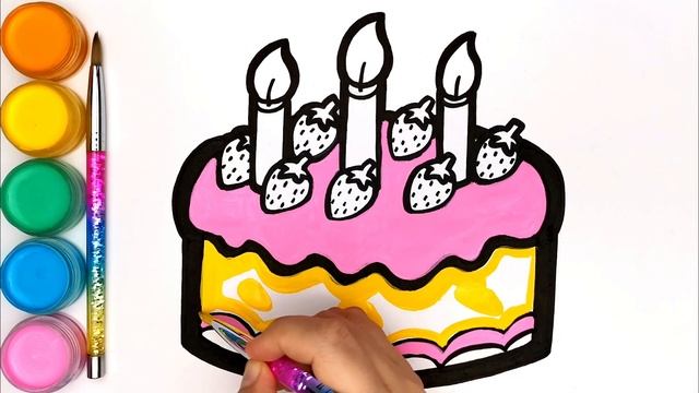 Рисуем тортик. Мультик для детей Рисуем тортик. Мультик для детей