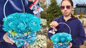 Светящийся восторг - делаем букет из конфет со светлячками