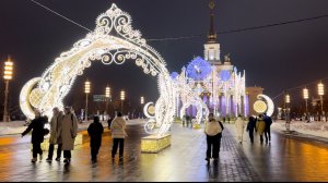 Идем кататься на коньках и любуемся красотой ВДНХ. Январь 2026год.