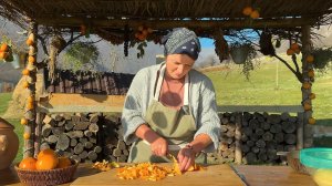 Готовим Невероятный Десерт Из Сочной Хурмы  Азербайджанская Кухня Деревенская Кухня  Рецепты