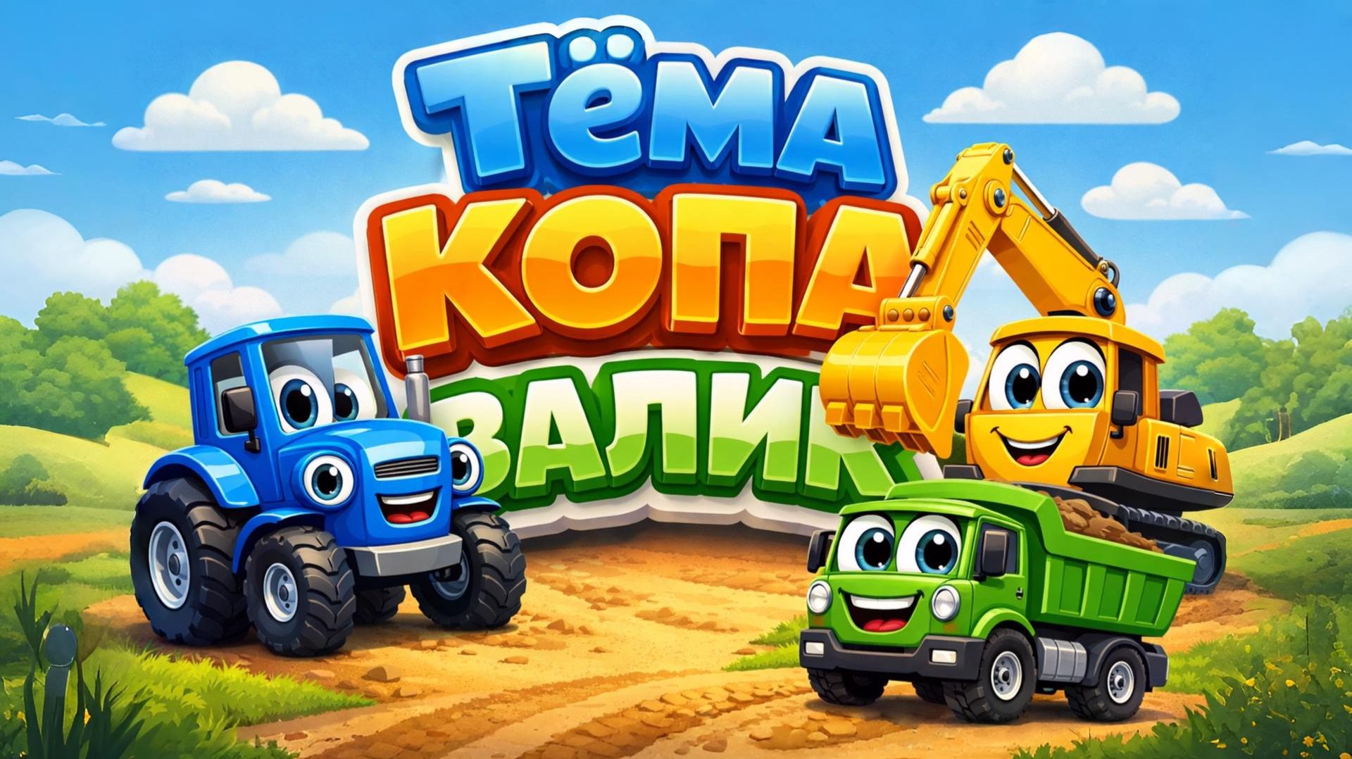 СБОРНИК ПРО ТРАКТОРА и технику. Тёма Копа Валик смотреть онлайн