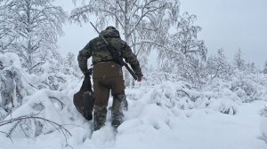 ОХОТА НА ГЛУХАРЯ ЗИМОЙ С МЕЛКАШКОЙ С ПОДХОДА. НАШЕЛ СТАЮ ГЛУХАРЯ В СТРАННОМ МЕСТЕ ДЛЯ МНОГИХ. 22lr.