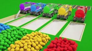 Школьный автобус и большие футбольные мячи. Детские песенки