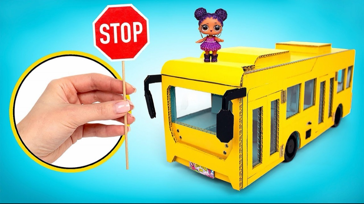 Делаем потрясающий мини-автобус из картона смотреть онлайн