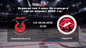 ХК "Заневский Молот" 12 - ХК "Спартак" 12 | 28.02.2026