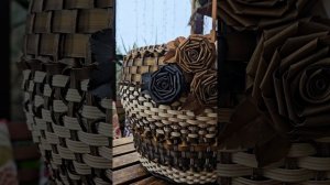 Мастер-класс "Декор для кашпо из ротанга "РОЗА""