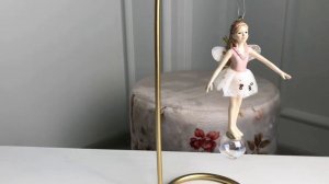 Ёлочная игрушка ФЕЕЧКА В РОЗОВОМ - на шаре, полистоун, 13 см, 530281-1