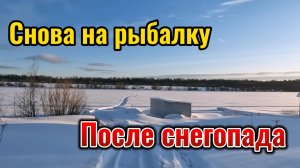 Долгожданная рыбалка на любимую мормышку после большого снегопада.
