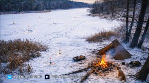Живу вместе со своим верным другом в тёплой палатке и Рыбачим на Речке