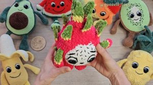Обзор вязаной игрушки по Мастер-классу "Питахайя или Драконий фрукт" @goozell_toys