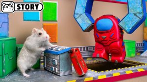 Хомяк против самозванца в лабиринте Among Us — Скельд 😈 Хомяк Хомура