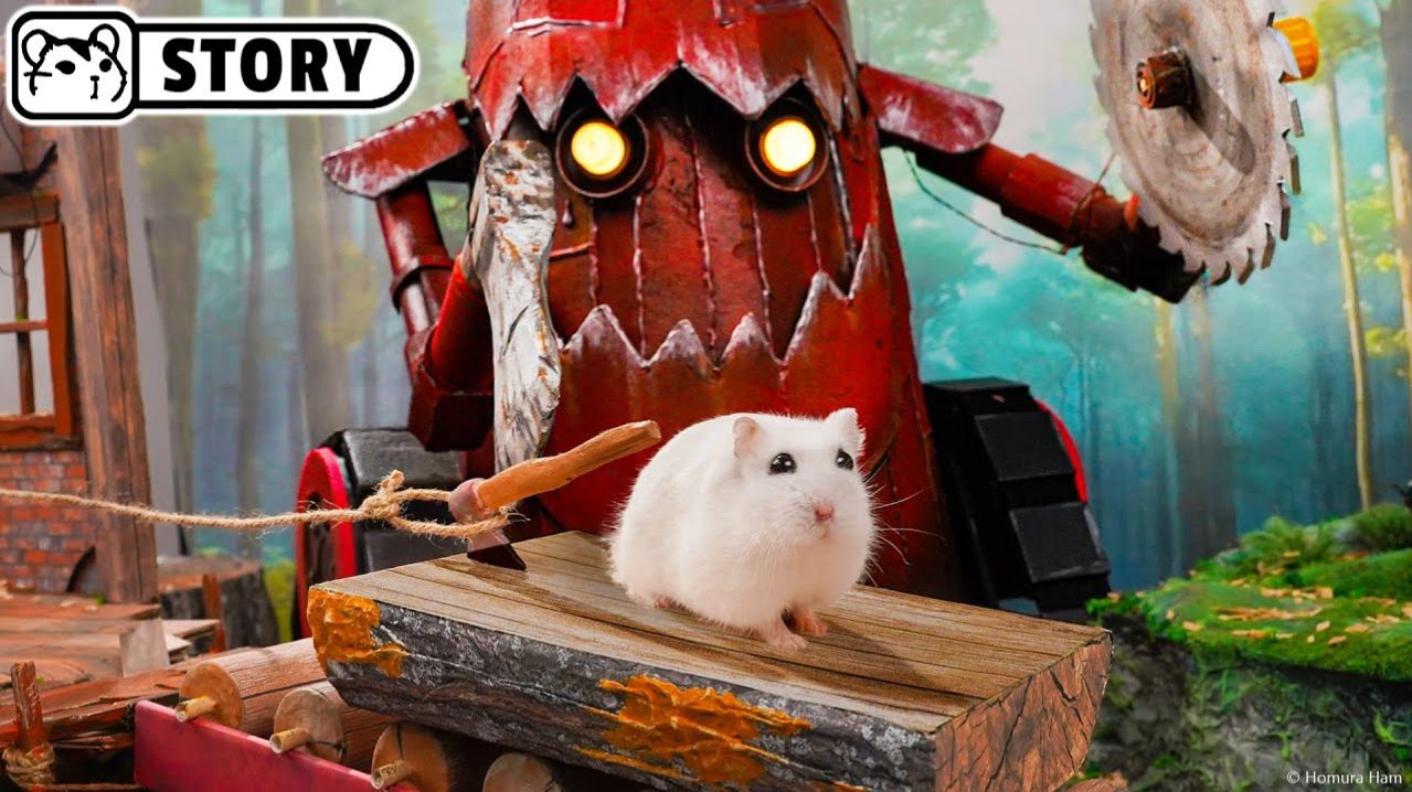 Хомяк против лесозаготовительного робота_ Приключение в лабиринте лесопилки! - Шортс 🐹 Хомяк Хомура смотреть онлайн