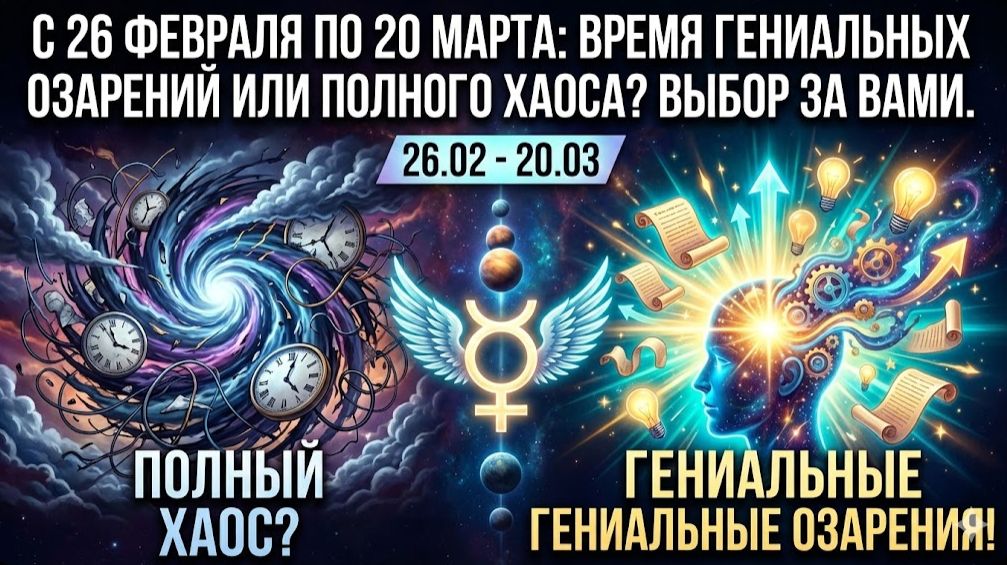 С 26 февраля по 20 марта: Время гениальных озарений или полного хаоса? Выбор за Вами. смотреть онлайн