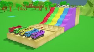 Развивающие видео для детей Акуленок  Бинго и Яйца, Горки  Пожарные машины и мячи! Детские стишки