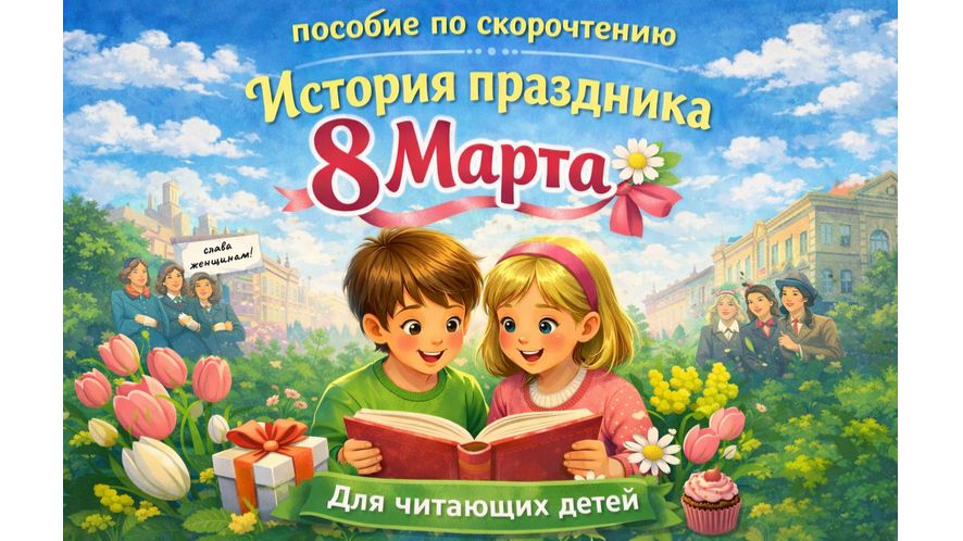 Пособие по скорочтению для читающих детей. История праздника 8 Марта смотреть онлайн