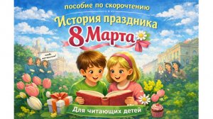 Пособие по скорочтению для читающих детей. История праздника 8 Марта