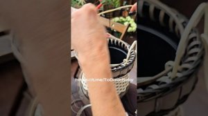 Мастер-класс "Бортик для кашпо из ротанга"