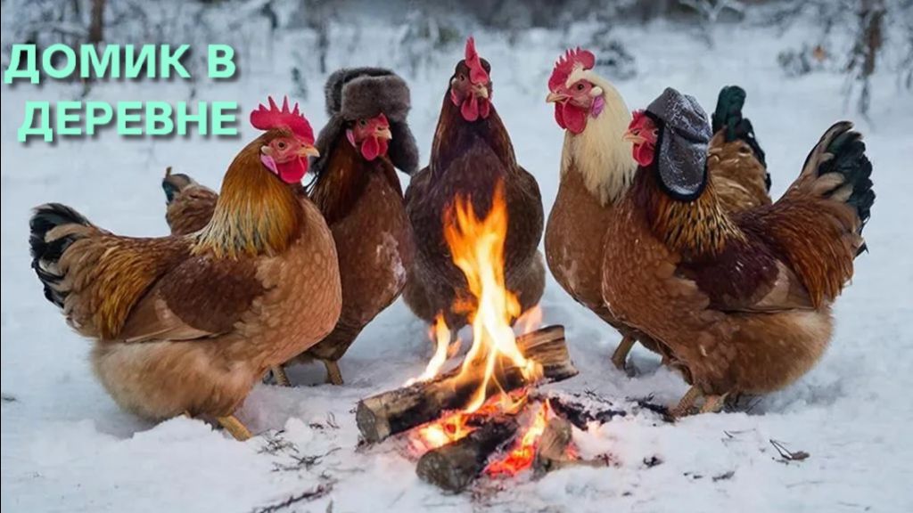 Жизнь в деревне Как куры выживают в минус сорок и не замерзают смотреть онлайн