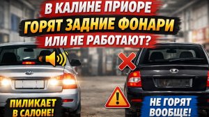 В Калине Приоре Горят фонари заднего хода постоянно и пиликает в салоне или не горят вообще .Сделал