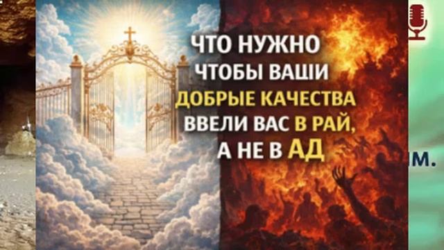 ЧТО НУЖНО ЧТОБЫ ВАШИ ДОБРЫЕ КАЧЕСТВА ВВЕЛИ ВАС В РАЙ, А НЕ В АД