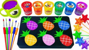 ИГРАЕМ В ЦВЕТНЫЕ СЛАЙМЫ ЗАЛИВАЕМ В ФОРМЫ АНАНАСОВ ВИДЕО ДЛЯ ДЕТЕЙ ДЕТСКИЙ КАНАЛ ИГРАЛКИ-ЗАЛИПАЛКИ