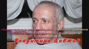 «Скончался в реанимации»:сериалов «Бригада» и «Склифосовский» Владимира Довжика