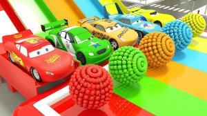 Тачки Маккуин цветные мячи для машин - Развивающие игры для детей - Транспортные средства для детей