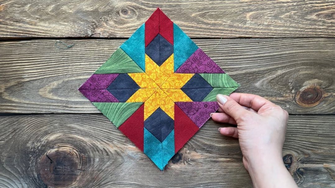 Как сшить эффектную звезду из лоскутков? Пошаговый урок лоскутного шитья, который под силу новичку смотреть онлайн