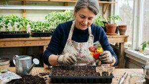 Посевная в самом разгаре: посеяла перец, баклажаны и лук