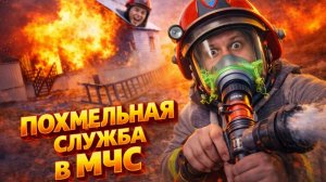 Похмельная служба в МЧС с тошнотой в маске и трясущейся лестницей