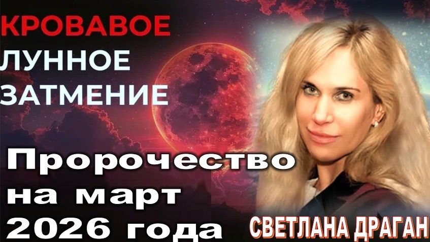 Пророчество на март 2026 года: «Красная Луна» и «Колебание оси Земли» | Астролог Светлана Драган смотреть онлайн