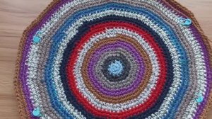 Как связать ровный красивый коврик.