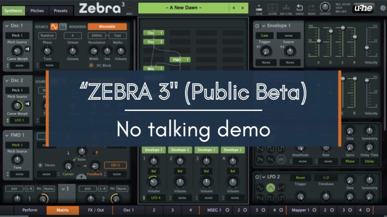 U-He Zebra 3: Sound Demo (No Talking)