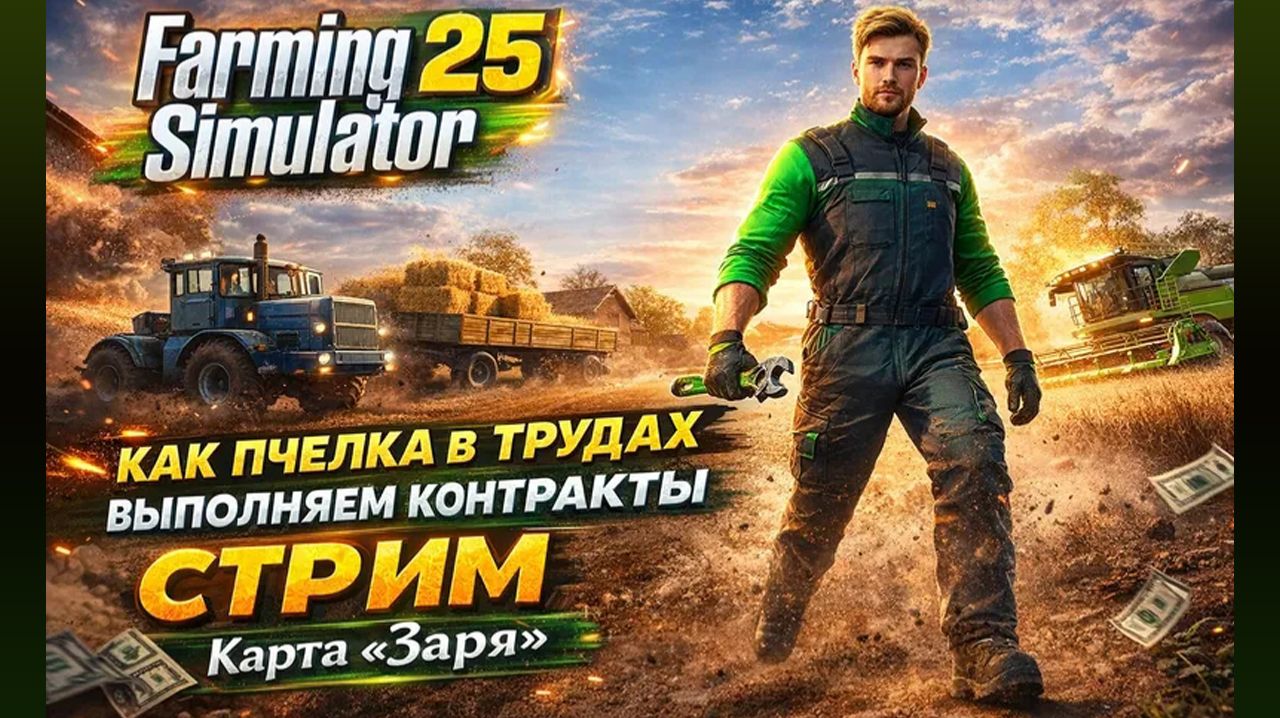 Farming Simulator 25►как пчелка в делах ►выполняем контракты ►СТРИМ ►Карта «Заря»