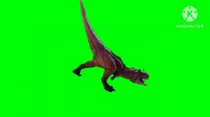 карнотавр бежит футаж (он будет догонять)