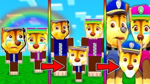 КАК МЕНЯЛАСЬ СЕМЬЯ ГОНЩИКА? - ЩЕНЯЧИЙ ПАТРУЛЬ В МАЙНКРАФТ