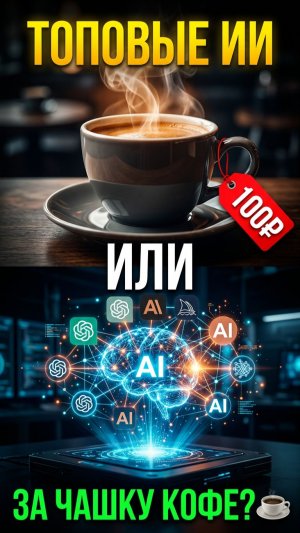 Все топовые нейросети дешевле чашки кофе ☕ #shorts