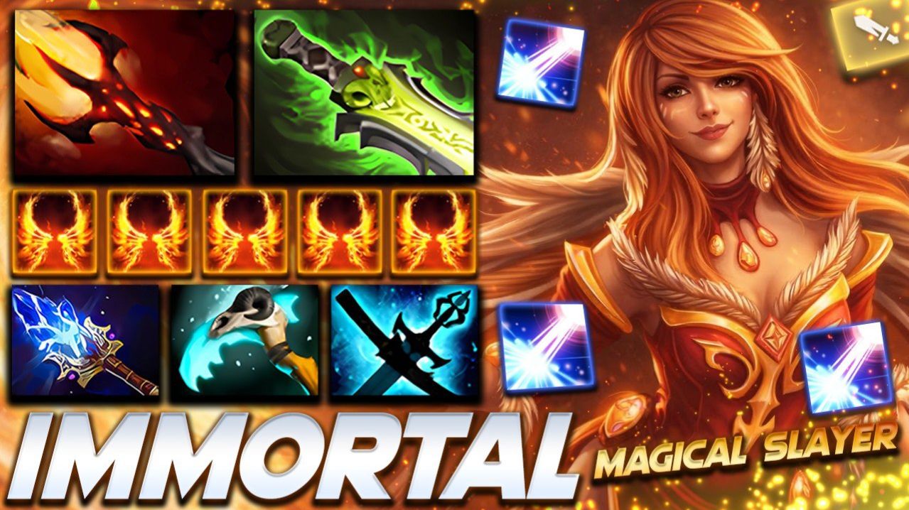 LINA IMMORTAL FIRE SLAYER — профессиональный геймплей в Dota 2 [Смотри и учись]