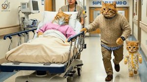 Кошка-мама подхватила супергрипп 😭 Кот-папа и рыжий котенок запаниковали…