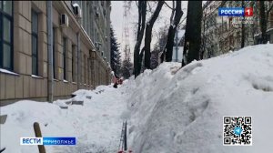 Нижегородскую мэрию завалило снегом