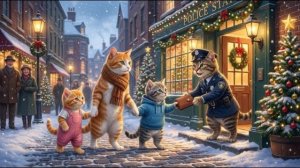 Рождественская ночь доброты: мама-кошка с котятами возвращают потерянный кошелек