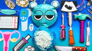 SPRUNKI SKY BLUE  бумажные РОДЫ 🤰 / Малыш - УРОД