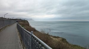 Анапа. Сегодня сильный холодный ветер. Набережная. 27 февраля 2026.