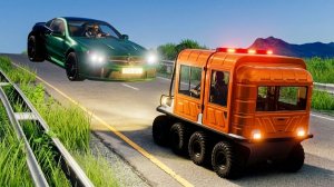 BeamNG Drive - Аварии с высокоскоростным движением автомобилей