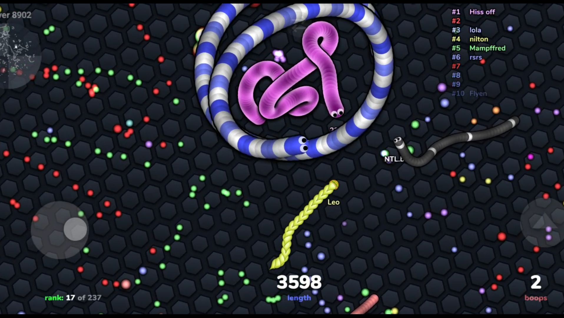 ЭНДИКРАФТ ВАС СЪЕСТ В SLITHER.IO!!!!